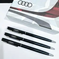 Car Logo Portable Ball Pen Men's Gift Business Accessorie For Audi Sline TT Q2 Q3 Q5 Q7 Q8 A3 A4 A5 A6 A7 S6 S7 S8 RS7 RS8 B6 B9