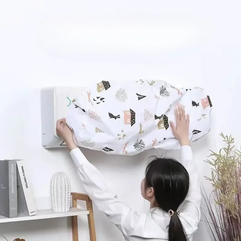 2pcs 에어컨 먼지 커버 벽 마운트 팬 유니버설 미니멀리스트 크리 에이 티브 만화 빨 팬 커버 에어컨 커버