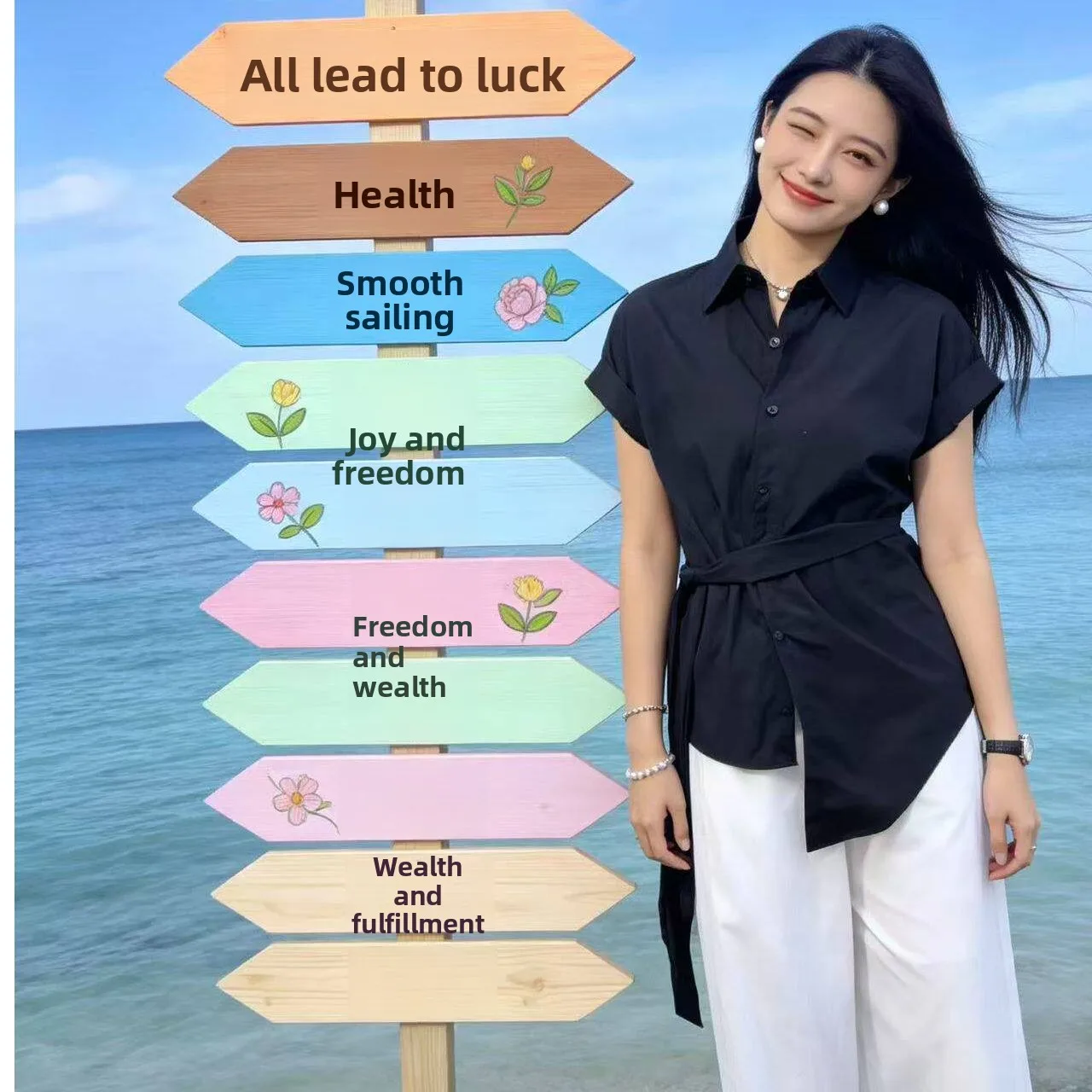 

Elegant Shirt And Nine-Piece Pants Set Women's Fashion Workwear Summer Design Short Sleeve Commute Two-Piece Set Waist-Cinching