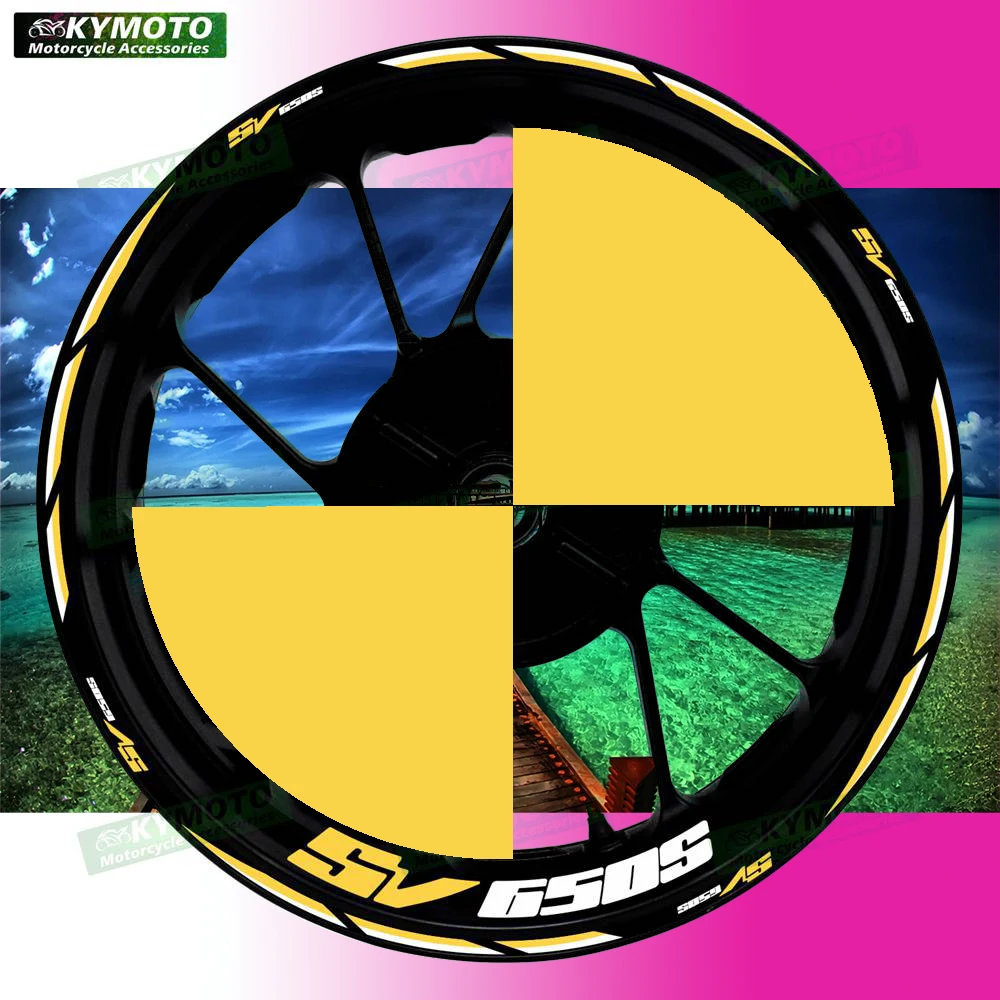 

For SV650S SV650 S motorcycle accessories 17-inch front and rear wheel stickers fairing rims modified reflective stripe decals