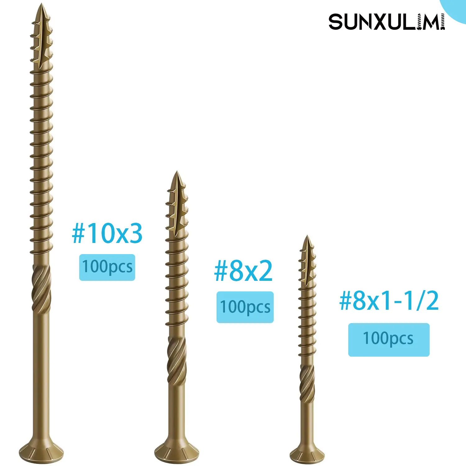 #8 *1-1/2“ #8* 2” #10*3