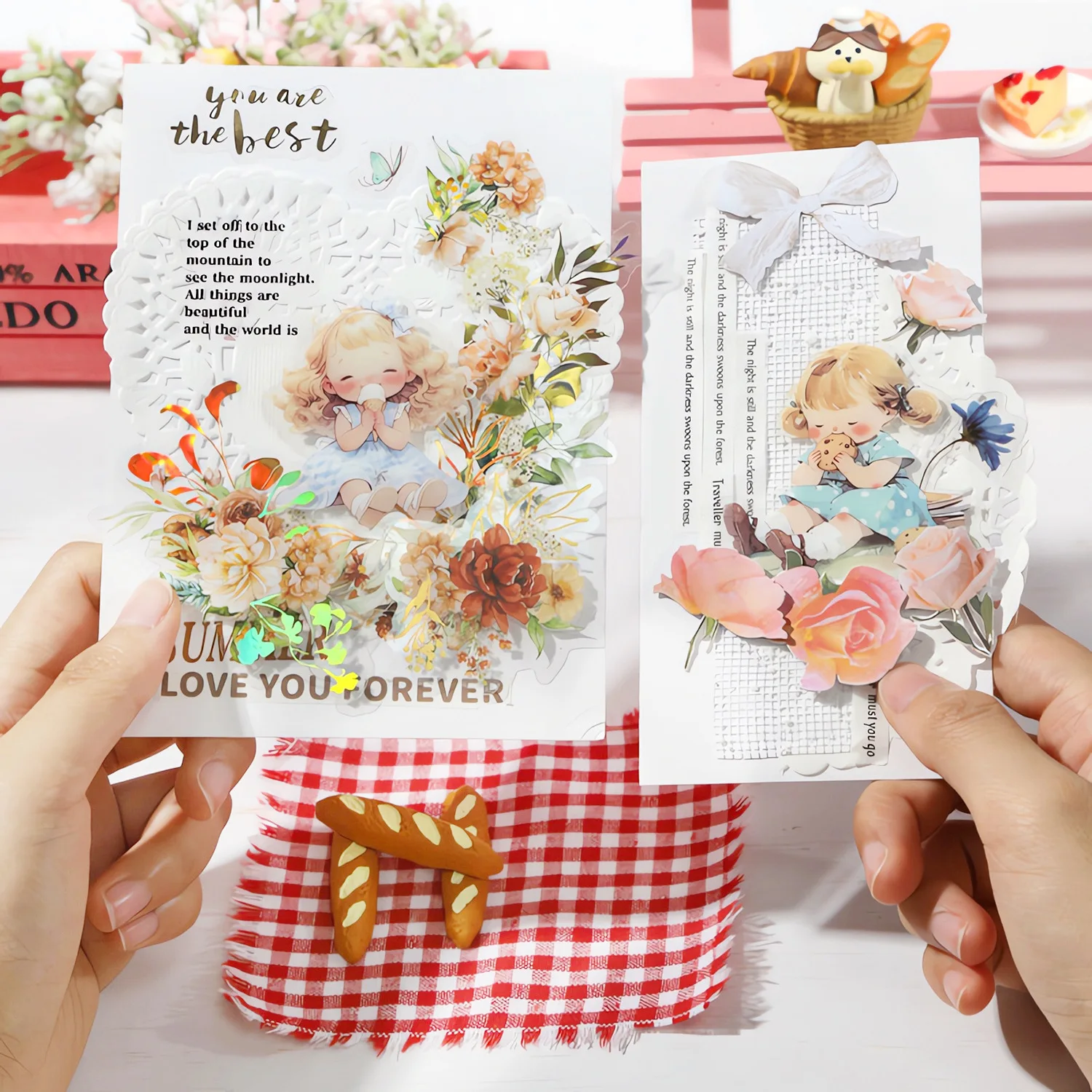 15pcs/1lot Kawaii Scrapbook Sticker Happy Childhood Scrapbooking Supplies Planner Decorative Stationery Sticker