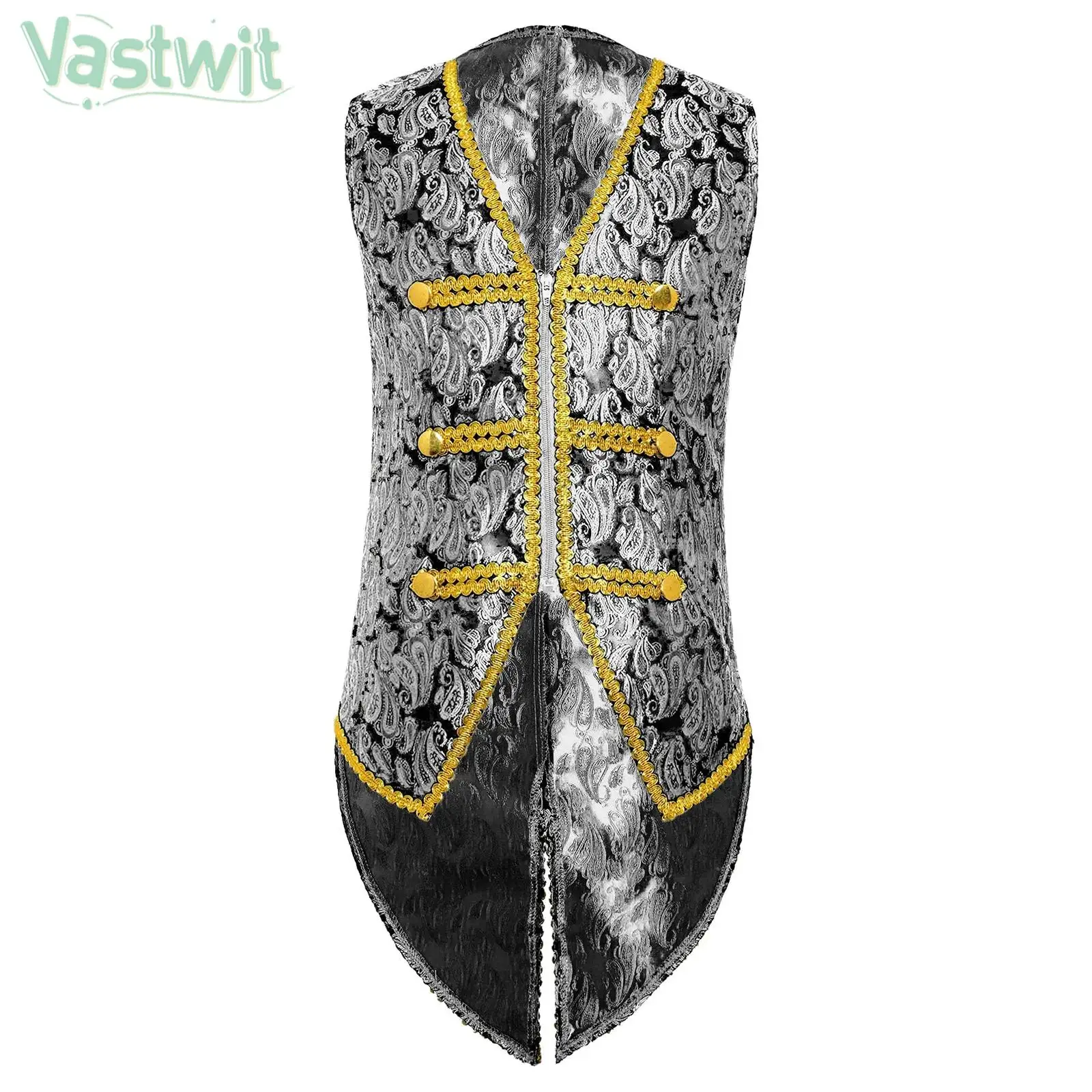 

Kids Boys Medieval Renaissance Vest Tailcoat Victorian Vintage Velvet Waistcoat Steampunk Jacket Halloween Theme Party Costume