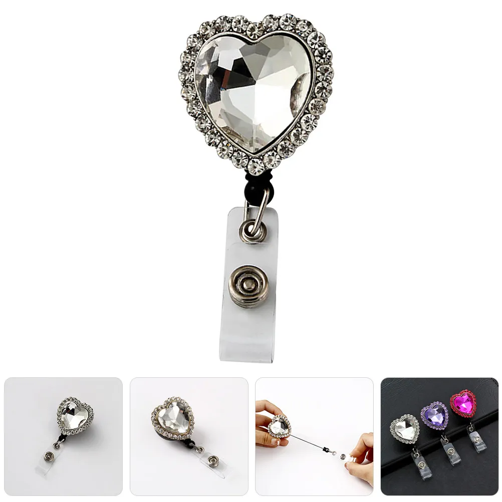 Retractable Badge Clip Alloy Heavy Duty Badge Reel for Nurses Factory Workers Government Staff Outdoor Enthusiasts Name Tag Id