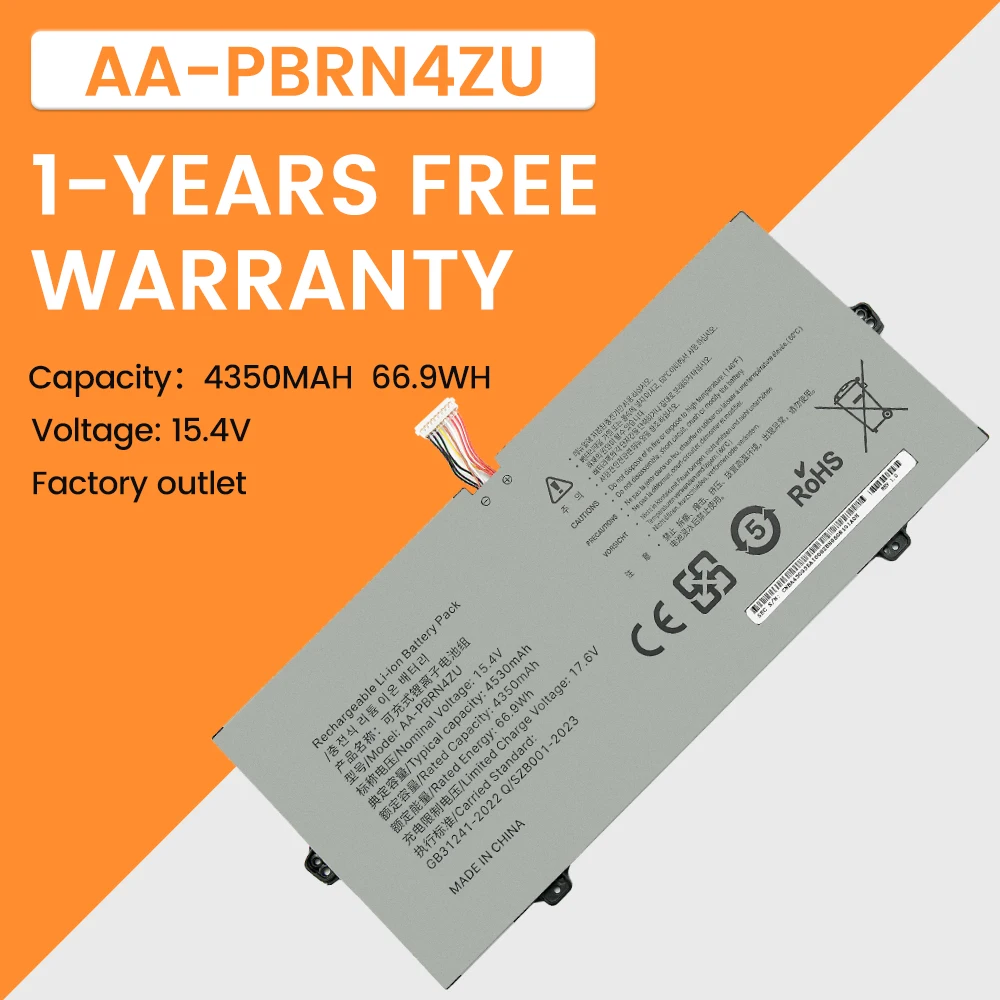 AA-PBRN4ZU Laptop Battery For Samsung NP930QCG 950QCG 930XCJ 950QCJ 930QCJ 950XCJ 15.4V / 66.9wh /4350 mAh