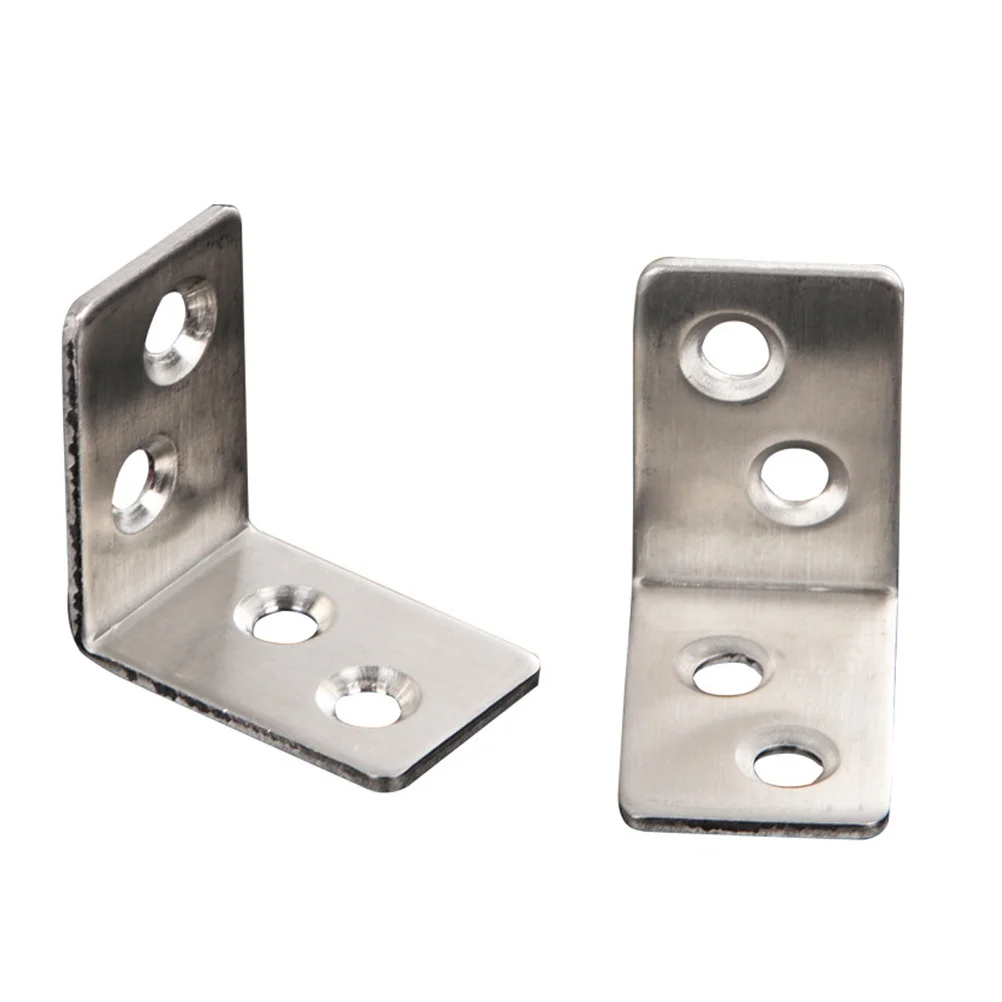 

20pcs L-Shaped Corner Brackets Iron Furniture Reinforcement Connectors For Chairs Cabinets Wardrobes Diy Home Repair Fixing