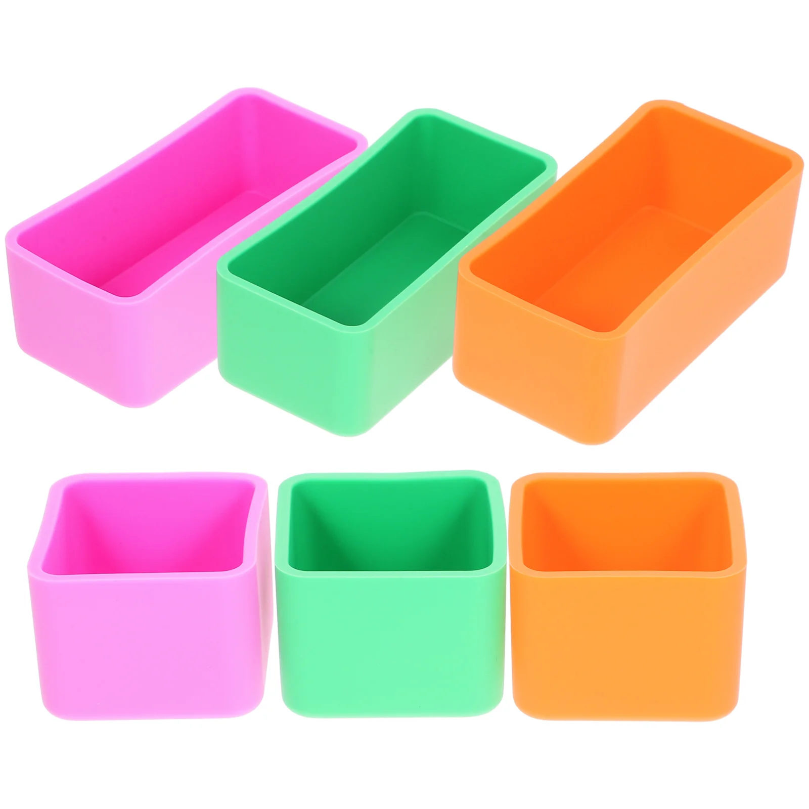 

6pcs Silicone Dividers Compact Portable Food Container Microwave Safe Reusable Lunch Supply Household Meal Organizer
