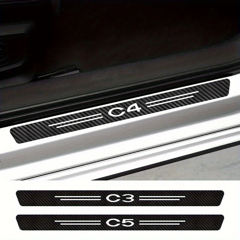 4PCS Car Sill Stickers For C1 C2 C3 C4 C4L C5 C6 C8 C-ELYSEE VTS Xsara C-Crosser Berlingo Jumpy Nemo Picasso Accessories