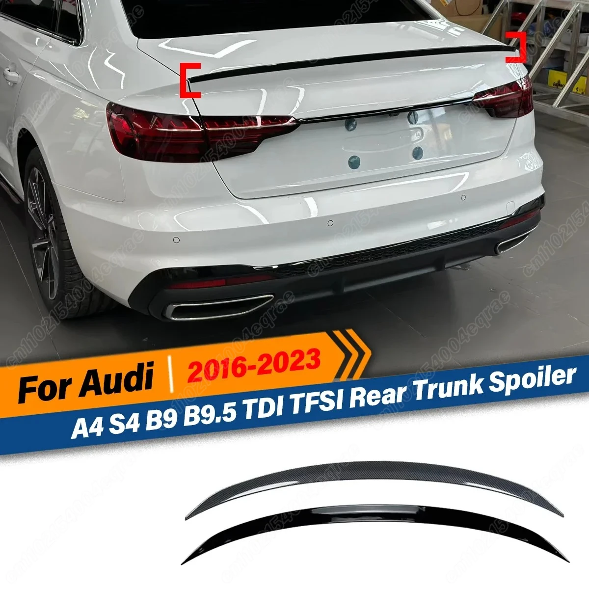 

Задний багажник, спойлер, губа для Audi A4 S4 B9 9.5 TDI TFSI 2016 2017 2018 2019 2020 2021 2022 2023 Performance Tuning Style