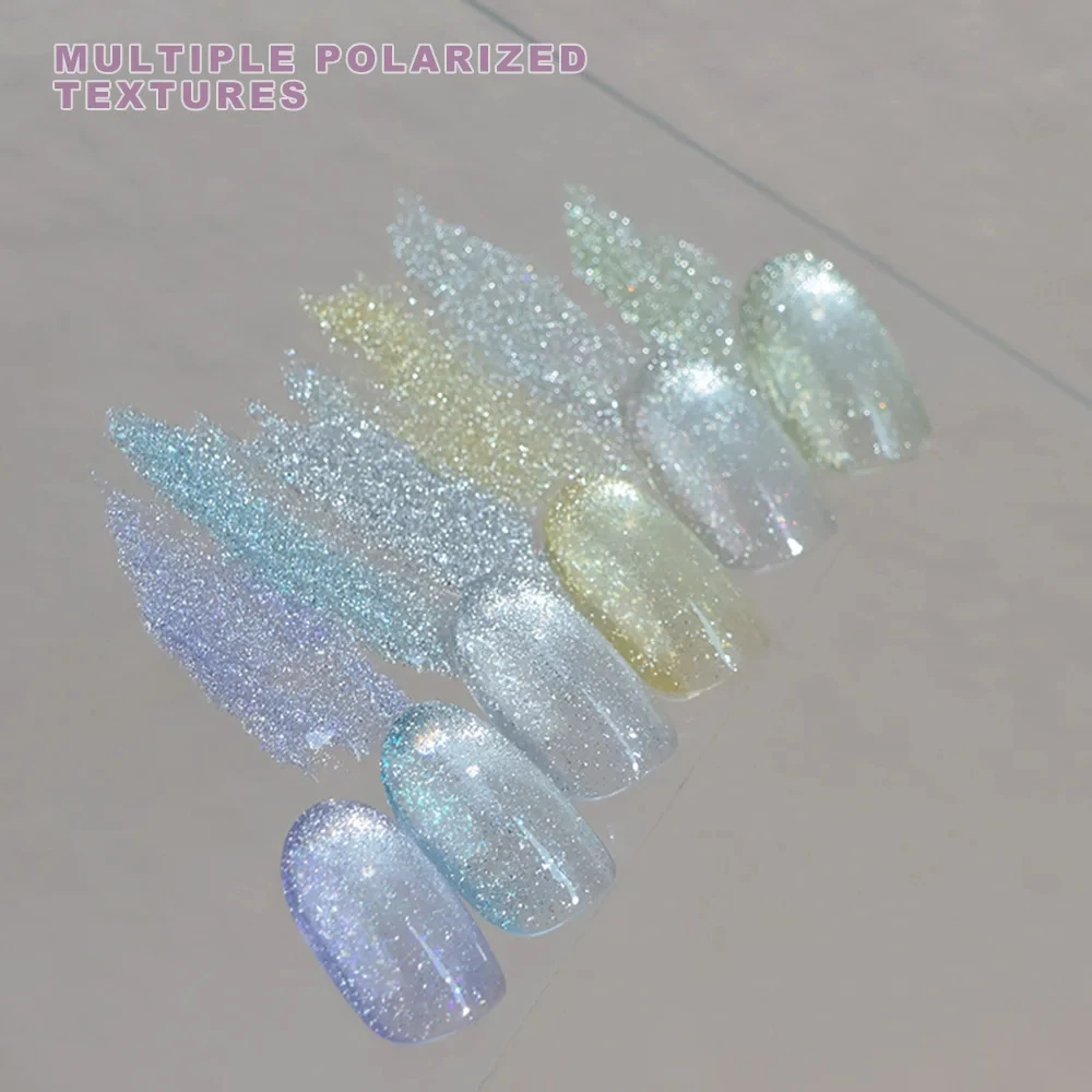 KANIU 12 ml Galaxy Shining Nagelgel, Ultra-Glitzer, holografisch, langlebig, glitzernd, Aurora Milchstraße, Nagelkunst-Dekorationspolitur