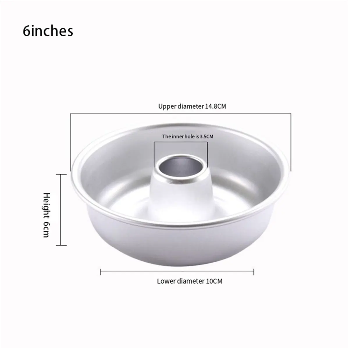 3Pcs 6/7/9 Inches Angel Food Cake Pan Griddle Cake Pans Baking Pans Fluted Tube Pan Dessert Mold Donut Mold-A14I