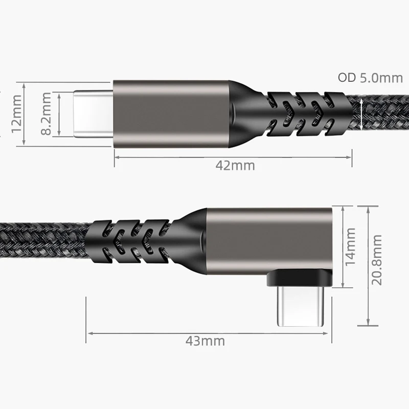 100W USB C Cable 3meter USB3.2 Gen2 10 20Gbps Thunderbolt 3 Cable QC4.0 Type C PD Cord PPS E-MARK Power Delivery for MacBook Pro