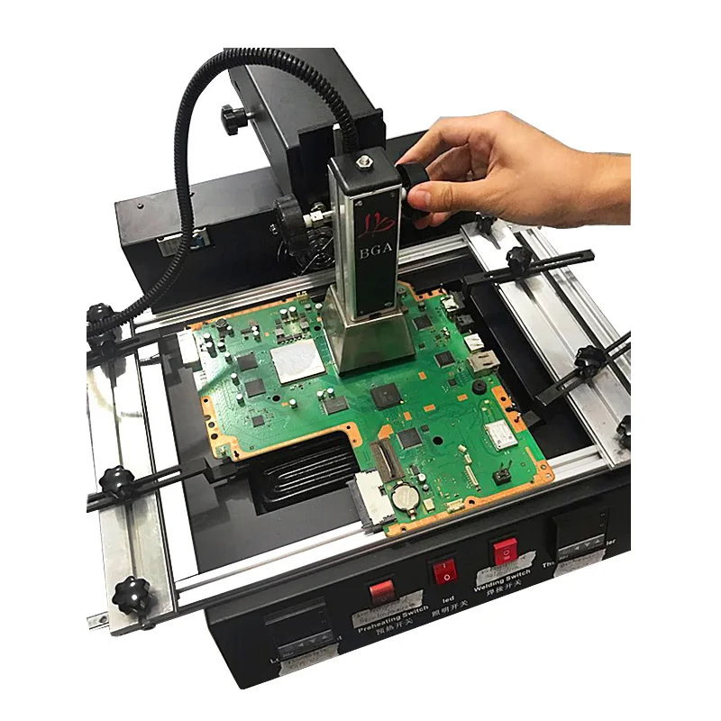 M770 BGA Rework Station 2 Zones Manual Operation 1900W BGA Soldering Reballing Machine with 29pcs Repair Kit  Stencils