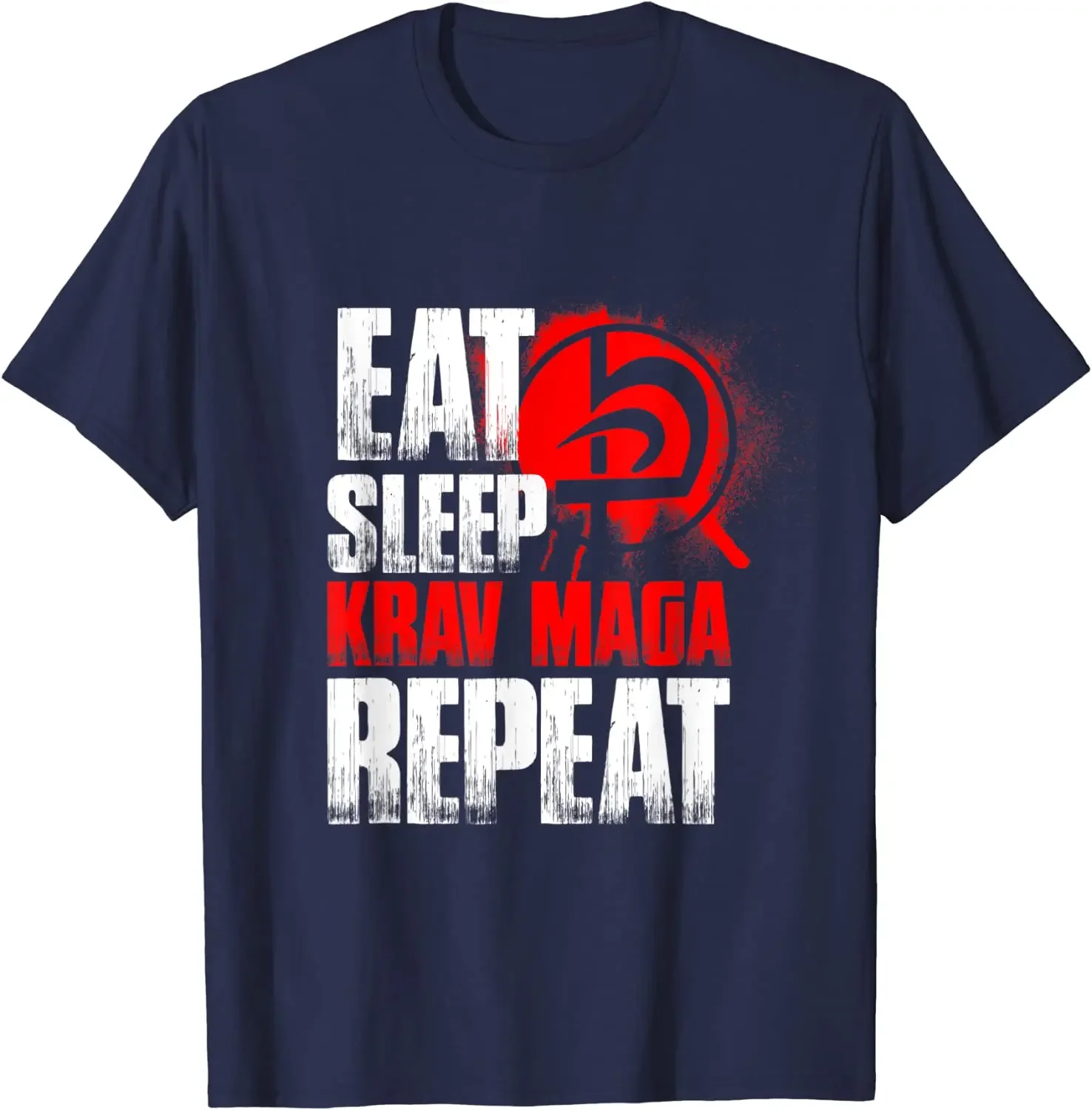 Eat Sleep Krav Maga Repeat Krav Maga Men T-Shirt Short Sleeve Casual 100% Cotton O-Neck Summer T Shirts