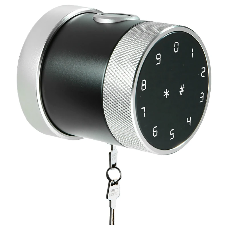 Smart Biometric Fingerprint Round Knob Door Lock by App Mechanical Key Fingerprint Cylinder Unlock