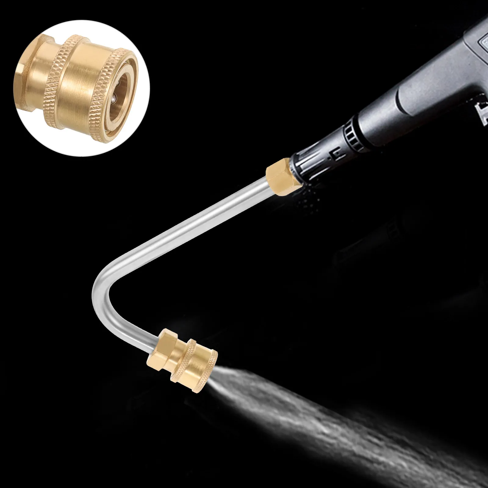 

Удлинительная насадка из нержавеющей стали для моек высокого давления, сверхпрочный герметичный соединитель, совместимый с большинством моделей