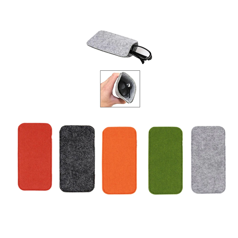 

5 pcs Glasses Case Sunglasses Storage Bag Eyewear Protector Portable Felt Pouch For Reading Glasses Scratch Resistant