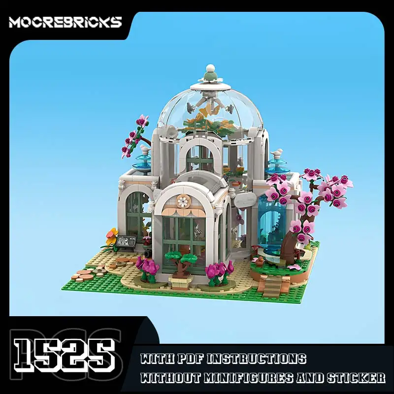 MOC Modular Botanical Garden Building Blocks Creative Architecture Model Bricks DIY Sets Assembly Toys Christmas Collection Gift