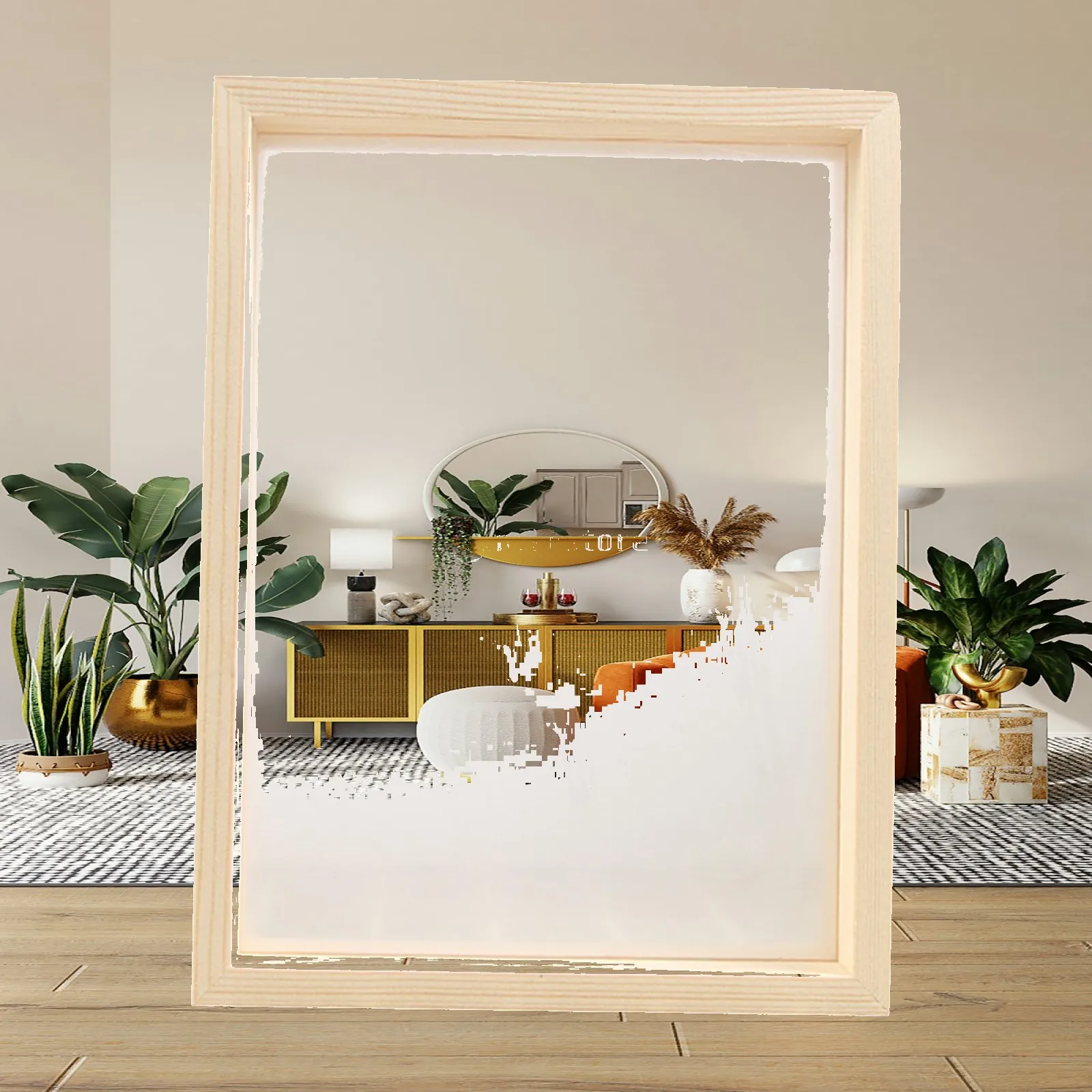 Mini Wood Plant Photo Glass Picture s Pressed Display Wall Decor Ornament
