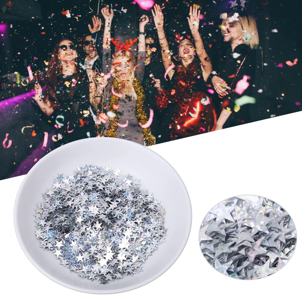 10mm PVC Star Table Confetti Sprinkles for Christmas Wedding Birthday Party Decoration Scatter Decoration Table Confetti