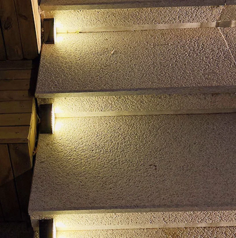 أضواء خطوة تعمل بالطاقة الشمسية، أضواء أرضية، مسارات حديقة الفناء، تراس الشرفة، الديكور