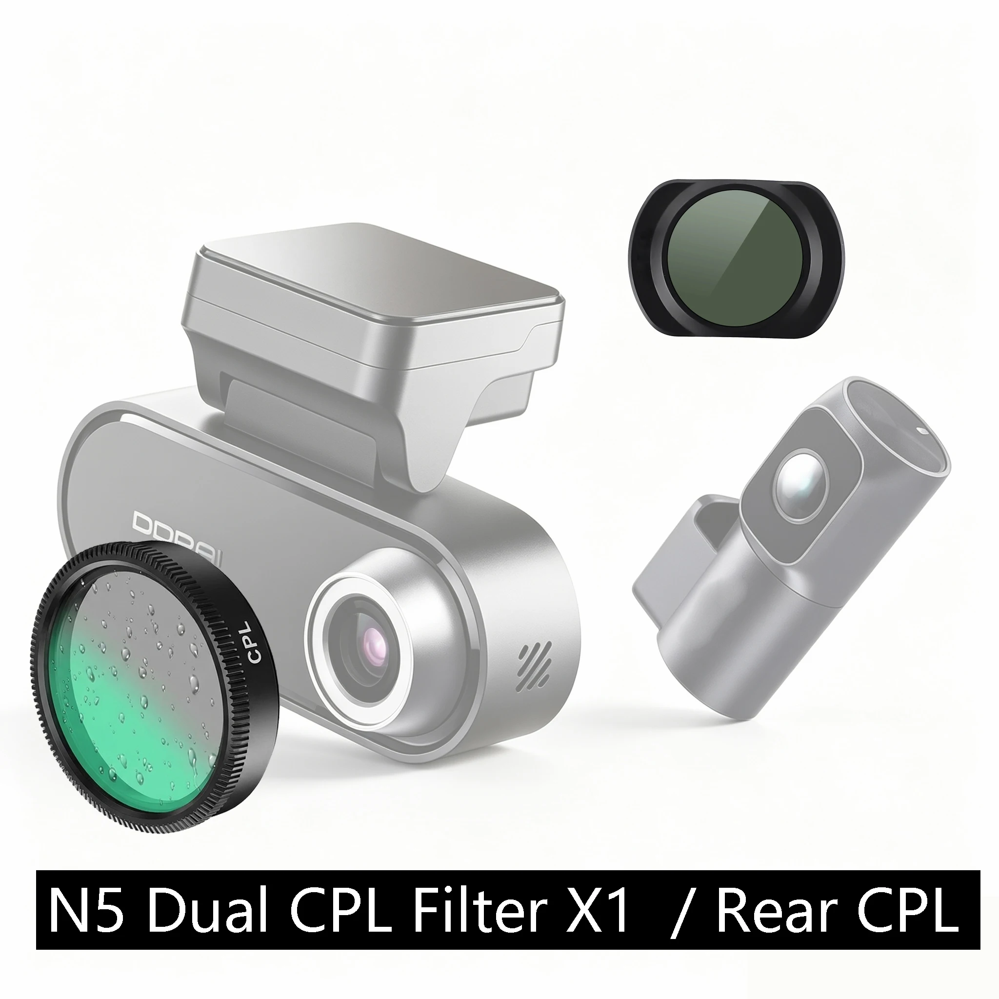 for DDPAI N5 Dual Lens Dust Protection Anti Glare CPL Filter for DDPAI N5 Dual Rear Camera CPL Filter