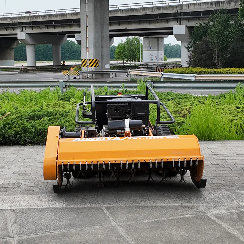 Customized Remote Control Lawn Mower Powerful Diesel Caterpillar Agricultural Robot Lawn Mower view 6