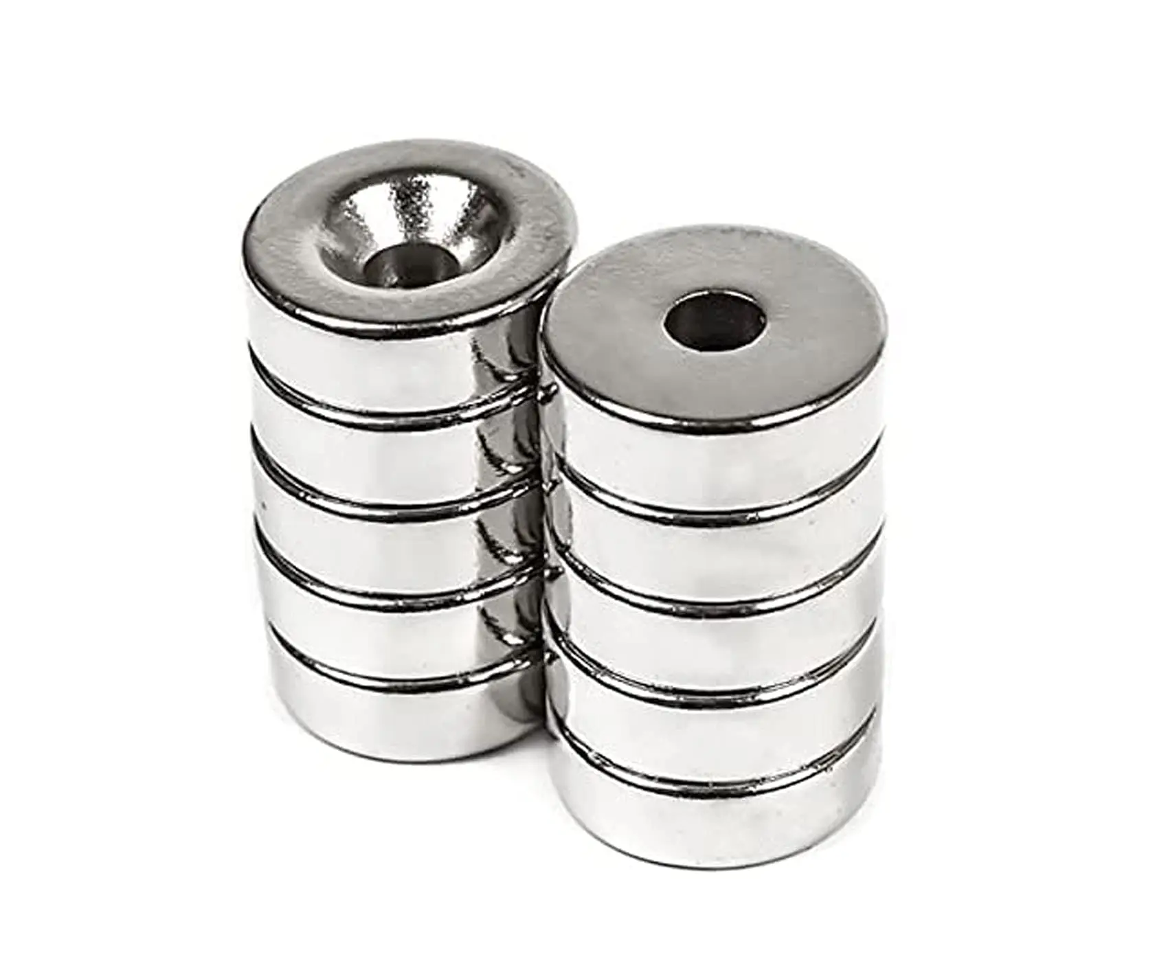 

10Pieces 15x4mm with 4mm Countersunk Hole Permanent Disc Rare Earth Fastener Magnets Refrigerator Neodymium Magnets - 0.16 inch