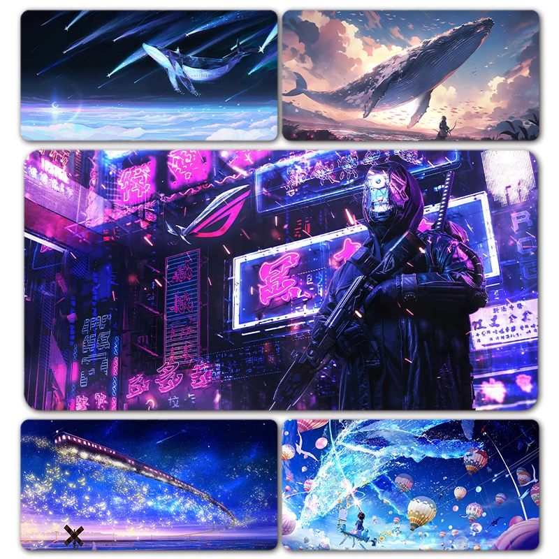 Science Fiction Soldier Sky Whale Fantasy Star Train Dragon Design Game Mouse Pad Mousepad XXL Keyboard Desk Mat