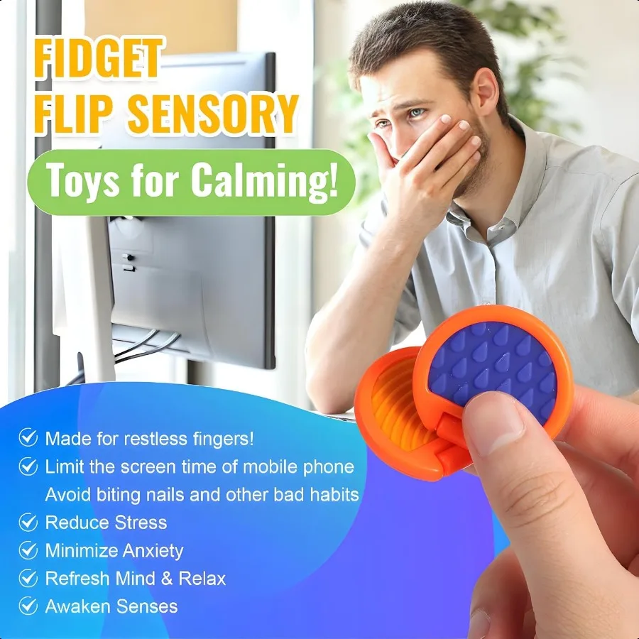 ألعاب متململة ألعاب حسية للبالغين مع عناصر تخفيف القلق للتوحد لـ ADHD Str Relief Fun Fidgets للمراهقين المزخرفة وFli