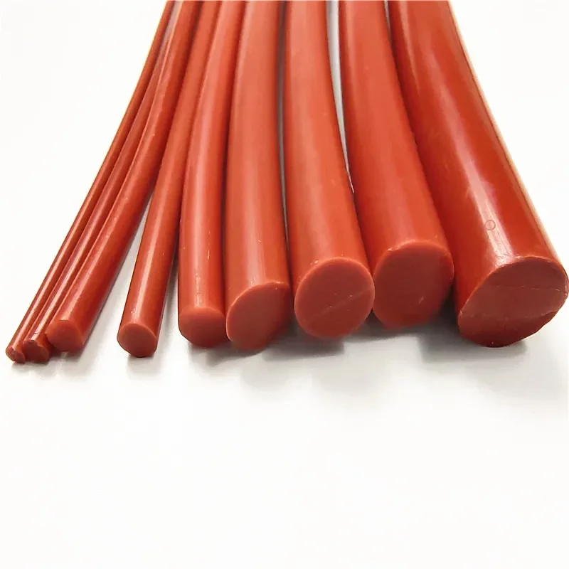 

Diameter 1-25mm solid round red silicone sealing strip high temperature resistant round red silicone strip silicone rubber strip