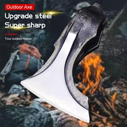 Wilderness camping mountain cutting logging axe large size high carbon steel hand-wrought tactical axe agricultural work axe