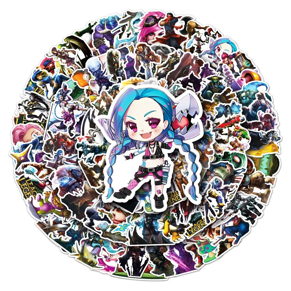 10/30/50PCS League of Legends Game Cartoon Personality Creative Graffiti Sticker Desk Guitar ComputerWaterproof StickerWholesale