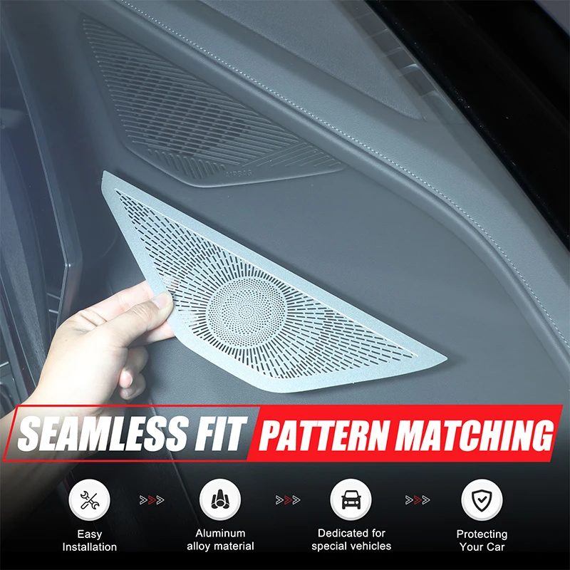 

For BMW 7 Series G70 2023+ Car Dashboard Speaker Mesh Decorative Frame Stainless Steel Interior Accessories 1 Pcs