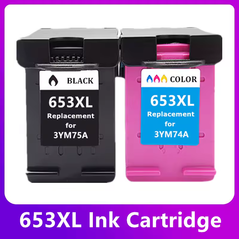 מחסנית דיו ממוחזרת עבור מדפסת HP 653 653XL HP653 XL DeskJet Ink Advantage 6075 6475