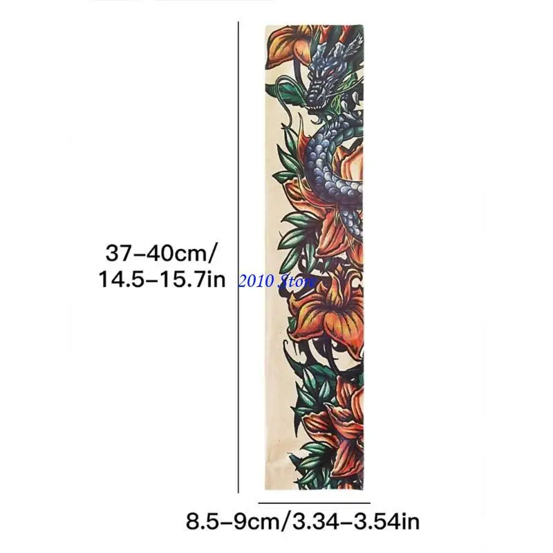 F3MF Tatuaje mangas brazo enfriamiento para mujeres Cubiertas brazos para hombres para accesorios deportivos aire
