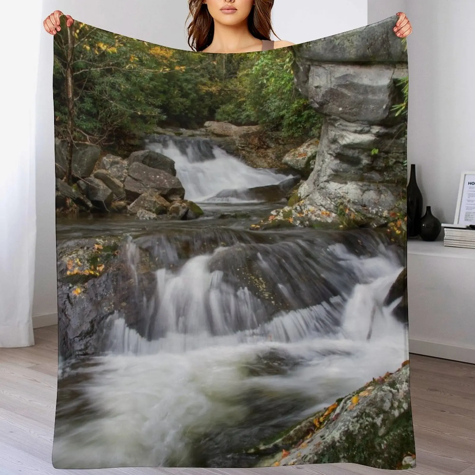 Upper Lynn Camp Falls 7 Throw Blanket All Weather Soft Throw Blanket for Sofa