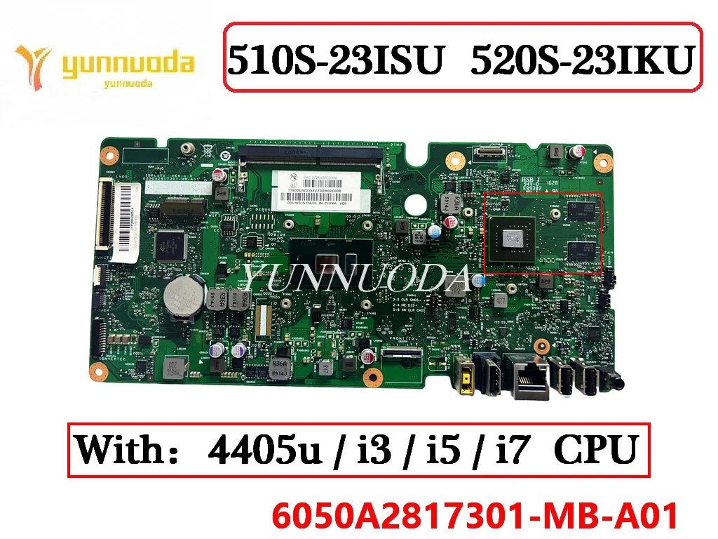 

6050A2817301-MB-A01 For Lenovo 510S-23ISU 520s-23IKU Laptop Motherboard With i3 i5 i7 CPU 2G GPU 6050A2817301 100% Tested