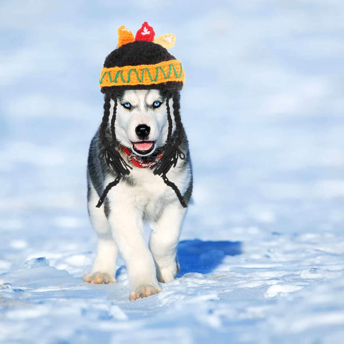 

Indian Pet Headb Adorable Dog Cat Hat Fashionable Halloween Costume Christmas Parade Photoshoot Easy Wear Remove