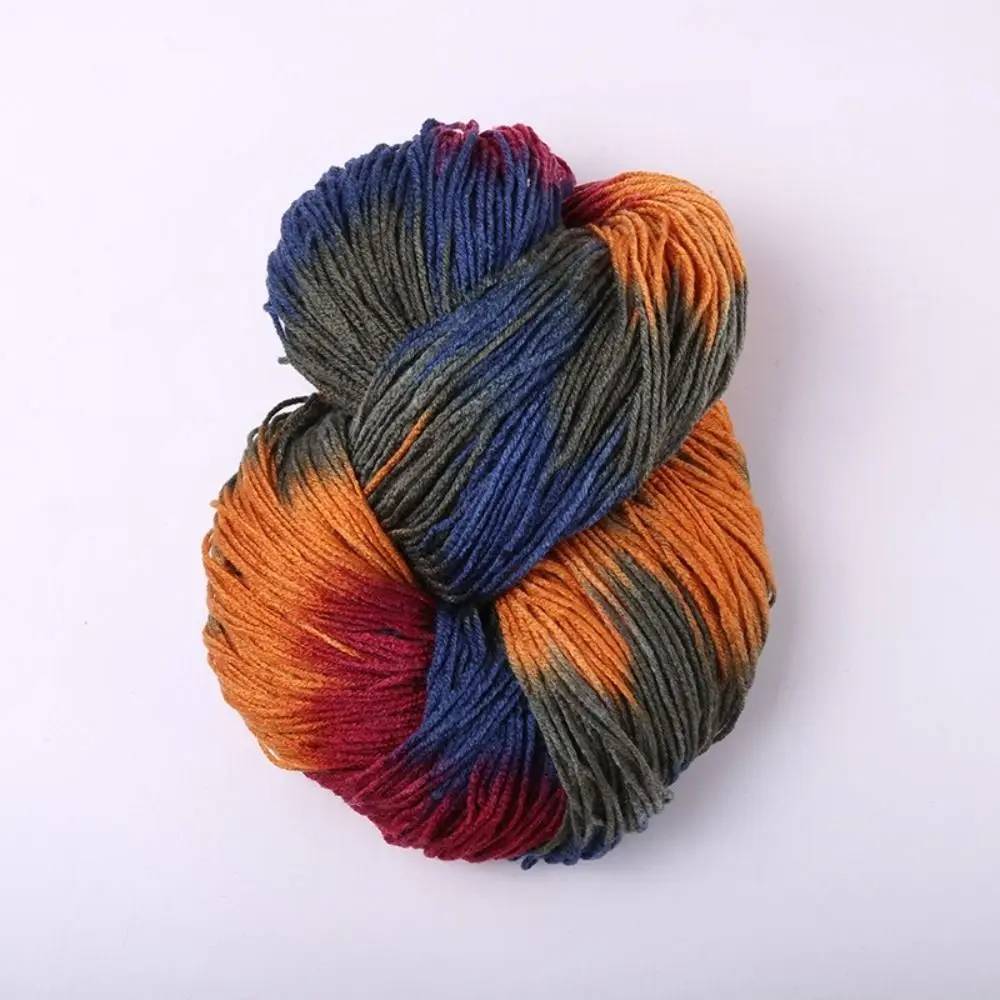 Warm Acrylic Wool Yarn Segment Dyed Mixed Color Knitting Crochet Thread Hand-woven Scarf