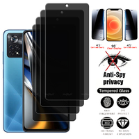 4Pcs For Poco X4 Pro 5G Glass Xiaomi Poco X4 Pro Tempered Glass Protective Privacy Anti-Spy Cover Screen Protector Poco X4 Pro