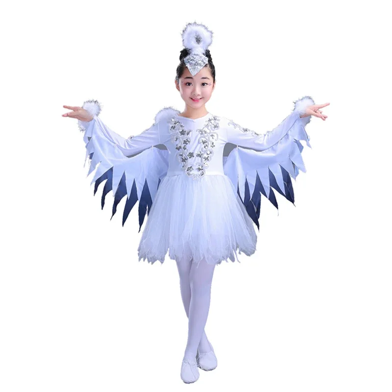

white bird dance costumes for girls animal dance costumes for girls dance bird cosplay kindergarten performance clothing