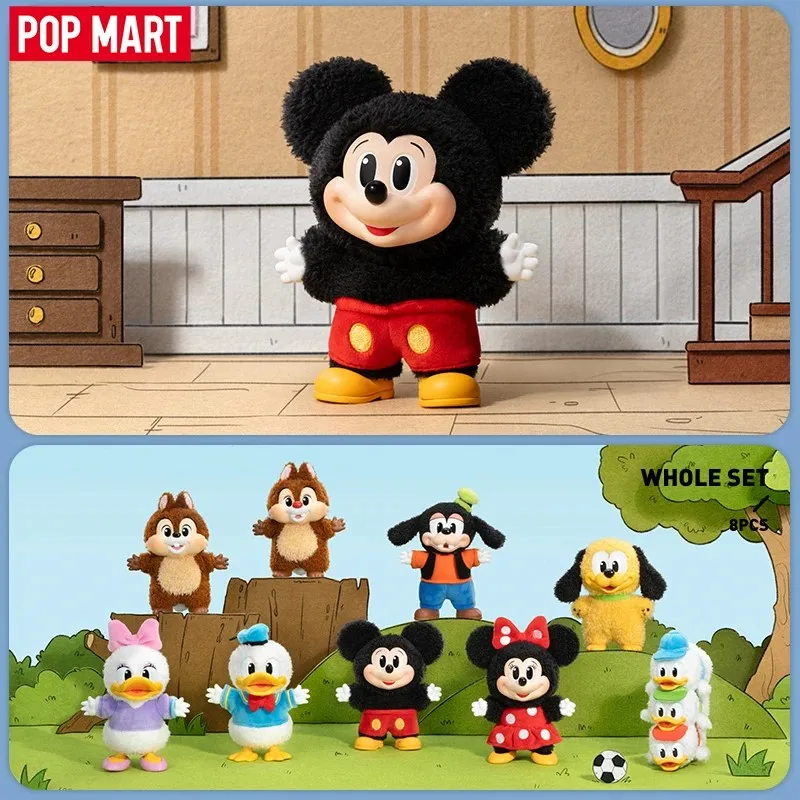 POP MART Mickey Family Cute Together Keychain Series Blind Box Mystery Box Guess Bag Toy Doll Cute Anime Figure Desktop Ornament