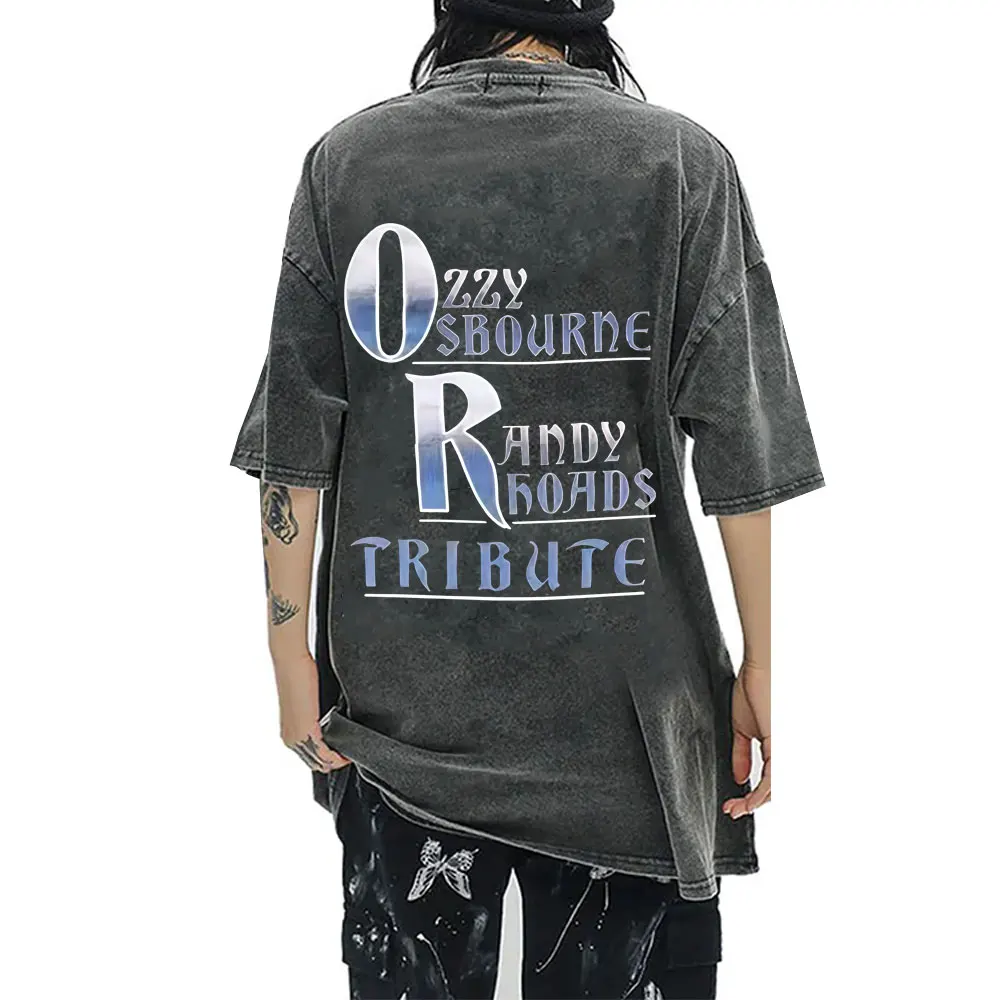 

Limited Black Sabbath Band Ozzy Osbourne Back To The Beginning Vintage Washed T-shirt Men Women Heavy Metal Rock T Shirts Tops
