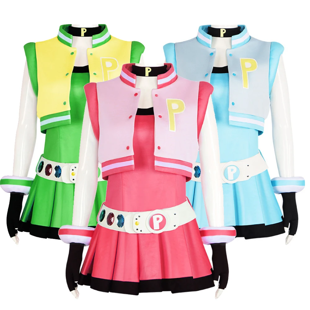 

Anime Blossom Cosplay Costume Full Set Coat Skirt Uniform for Women Outfit Halloween Carnival Party Performance Clothes Roleplay