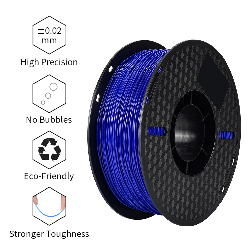 KINGROON-filamento de TPU para impresión 3D, Material de goma de impresión de plástico Flexible, no tóxico, 95A, 1,75mm, 1KG, el más nuevo