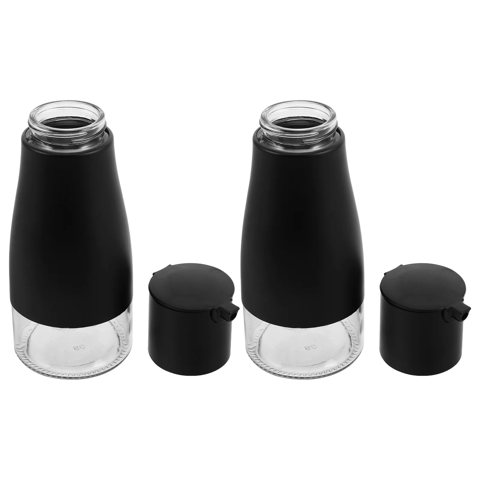 

2Pcs Kitchen Glass Oil Dispenser Bottle Olive Oil Vinegar Soy Sauce Carafe Pour Spouts Cooking Condiment Container