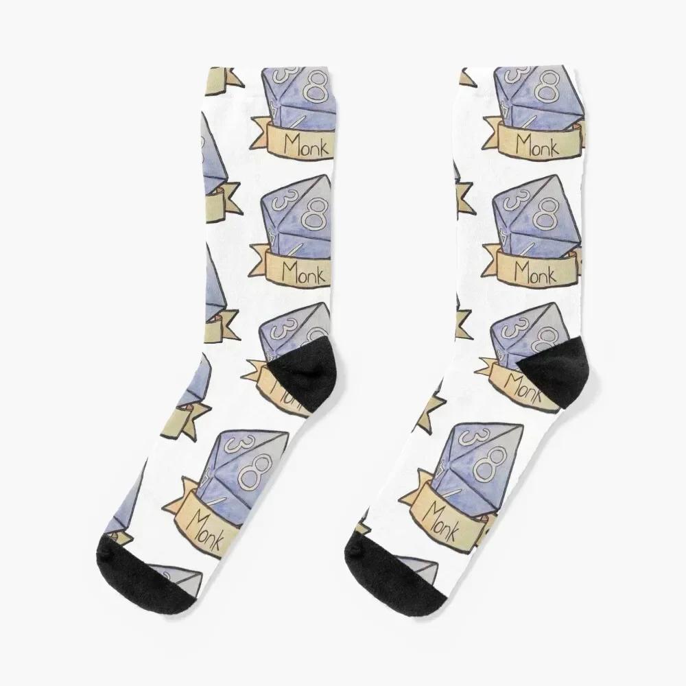 D&D Monk Hit Dice Socks Antiskid soccer luxury funny sock New year's Mens Socks Women's