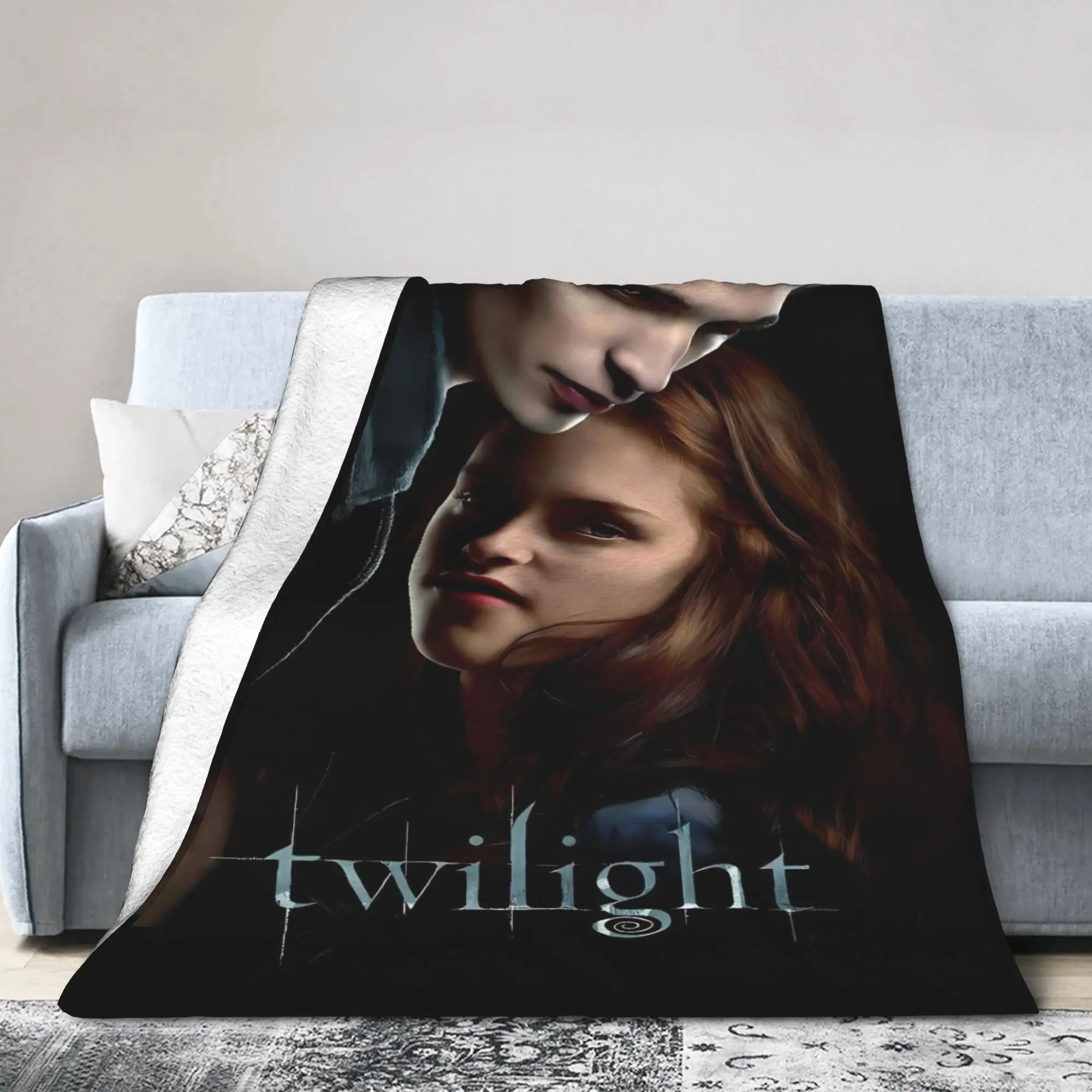 3D The Twilight Saga Edward Bella 9 Blanket  Soft Warm Plush Throw Blanket For Living Room Picnic Flannel Bedspread Bed Cover