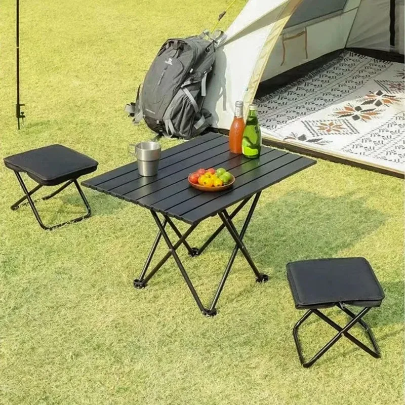 Portable Outdoor Folding Chair Lightweight Collapsible Stool Self-storage Camping Chair For Hiking Fishing Picnic